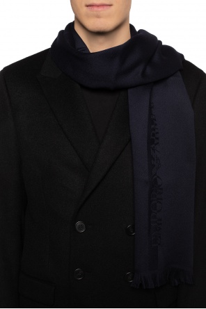 Szal z wyszytym logo, zdjęcie 2 Szal z wyszytym logo od Emporio Armani